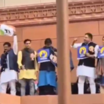 Protest to Amit Shah's comments on Ambadkar in the Rajya Sabha