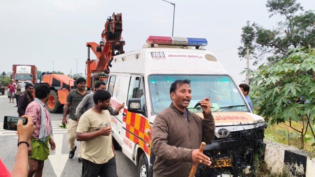 ఆంబులెన్స్ దొంగని ఛేజింగ్ చేసి పట్టుకున్నరు..