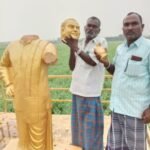 Unmarked people who destroyed the NTR statue