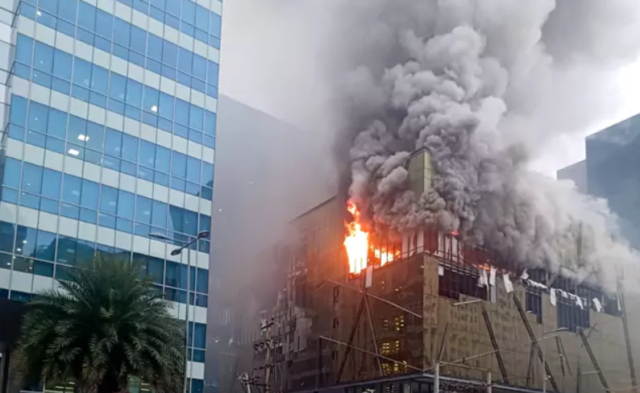 Fire at Bar and Restaurant