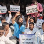 Contractors protest at GHMC office:
