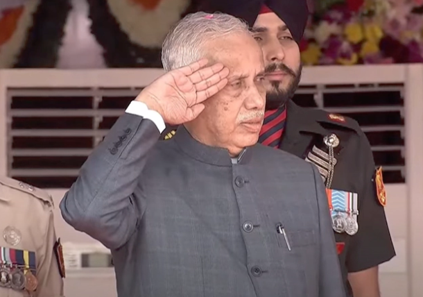 Governor Justice Abdul Nazir unfurled the national flag