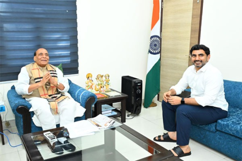 Minister Nara Lokesh met with Rajnath Singh