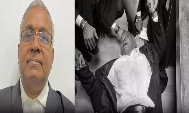 A lawyer has a heart attack in the middle of arguing a case