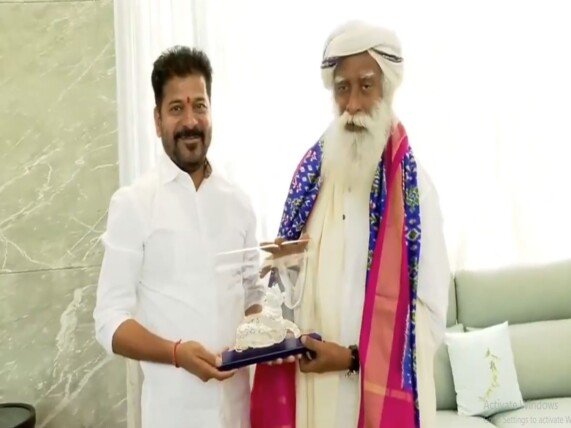Sadhguru Jaggi Vasudev met CM Revanth Reddy