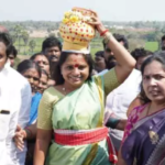 BRS MLC Kavitha who participated in the Lingamantula Fair in Pedgattu