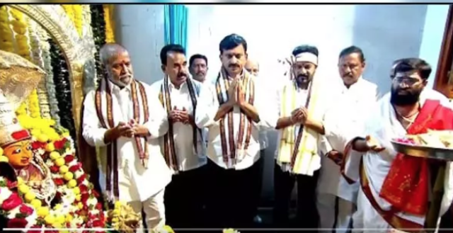 రేణుకా ఎల్లమ్మ ఆలయంలో సీఎం పూజలు