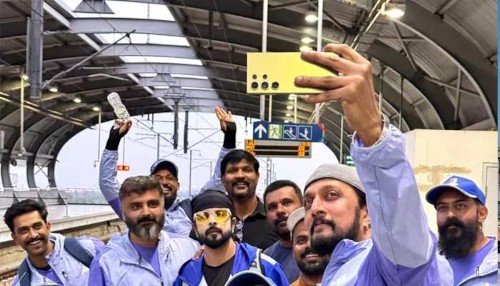 హైదరాబాద్ మెట్రోలో కిచ్చా సుదీప్..