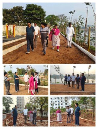 మంగళగిరి నగరం లో పారిశుధ్య పనులు, పార్కుల అభివృద్ధి పనులను పరిశీలించిన కమీషనర్