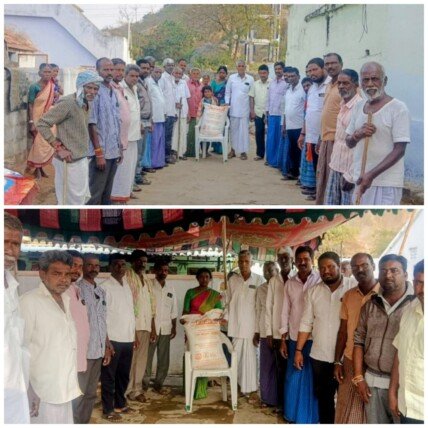 బిర్లా ఫౌండేషన్ ఆధ్వర్యంలో 50 కిలోల బియ్యం అందజేత.