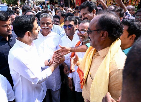 మంగళగిరిలో రామాలయ మహోత్సవంలో పాల్గొన్న మంత్రి లోకేష్