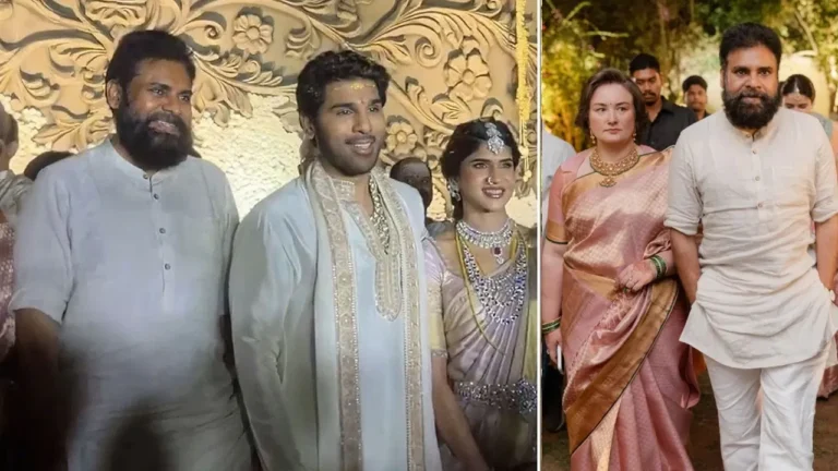 అల్లు శిరీష్ పెళ్లిలో పవన్ కల్యాణ్ చిన్న కూతురు.. క్యూట్ లుక్‌తో ఆకట్టుకున్న పొలేనా అంజనా