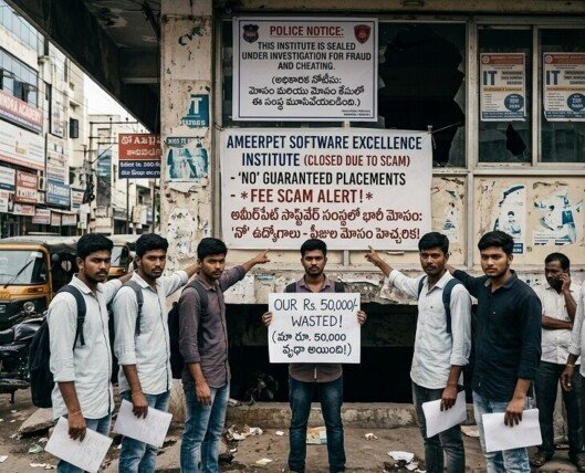 అమీర్‌పేట్‌లో రూ.10 కోట్ల ట్రైనింగ్ స్కాం బయటపడింది