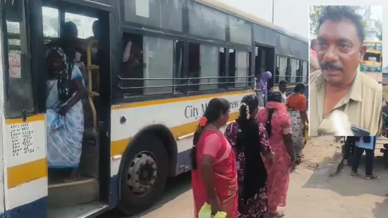 బెజవాడ బస్సులో టికెట్ వివాదం.. కండక్టర్‌కు చెంపదెబ్బ